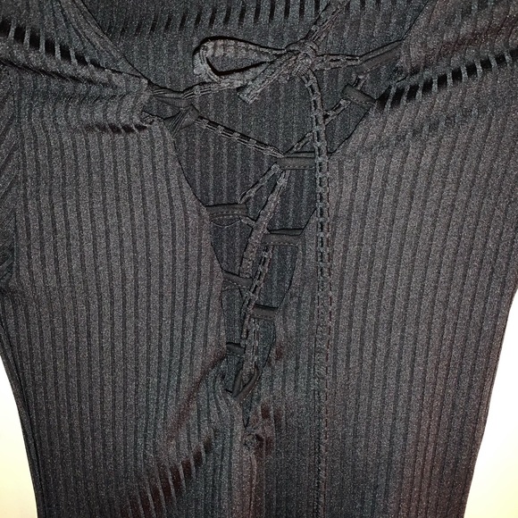 Missguided lace up black bodysuit US 4 - Picture 4 of 6